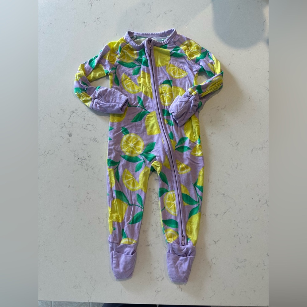 Little Sleepies lemon convertible footie
